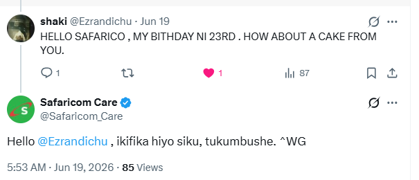 Ezrandichu's tweet photo. @Safaricom_Care just a polite reminder 😅😅😅😅😅 https://t.co/lBA6Q0BR18