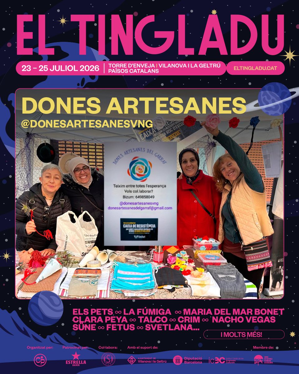 eltingladu's tweet photo. @sindicatomanter @docents080 🧵 DONES ARTESANES: Aquest col·lectiu té la seva arrel en les classes de català per a dones migrades de @LaFrontissa1, l'any 2014. Més endavant, el col·letiu s'ha convertit en grup d'artesanes que recapten fons per la caixa de resistència d'@UcfrGarraf @UCFRcat. https://t.co/JzEjp10gEZ