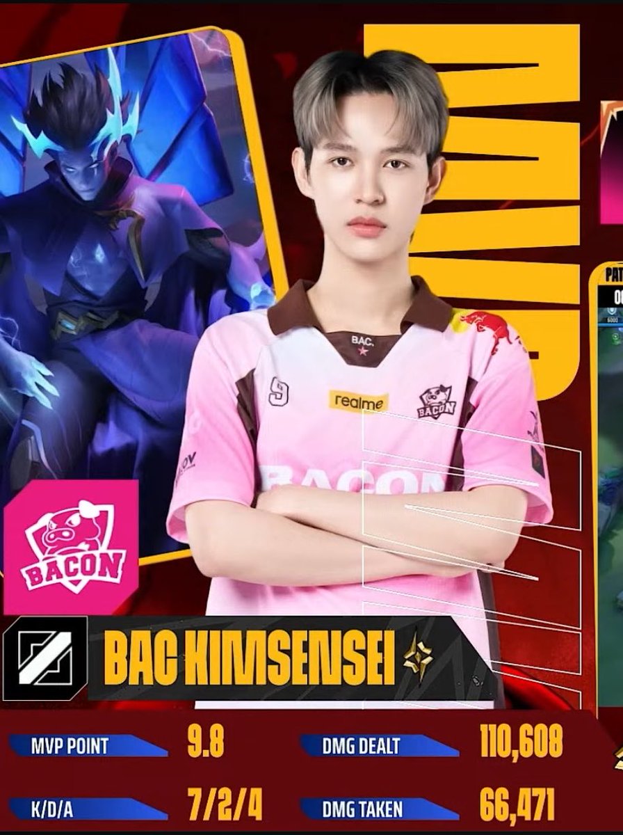 ppeachayah's tweet photo. คนที่เป็นหนึ่งเดียวกับโลริออน เก็บ Triple kill + ได้ MVP เมจขึ้นหน้า น้องคิมเล่นโคตรเถื่อน 555555555555 ดุดันมากคับกัปตัน 🫡

#ทีมBaconTime  
#APL2026 https://t.co/M9eG5jnamZ