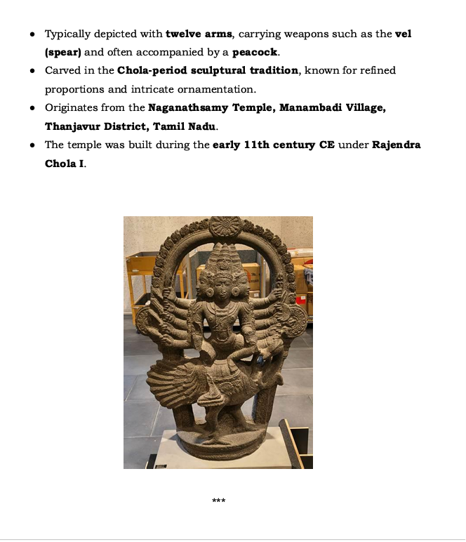 ANI's tweet photo. Australia to repatriate Indian artefacts- metal Trident with image of Goddess Bhadrakali, stone idol of Nandi and stone idol of six-headed Kartikeya https://t.co/NfXc03v85a