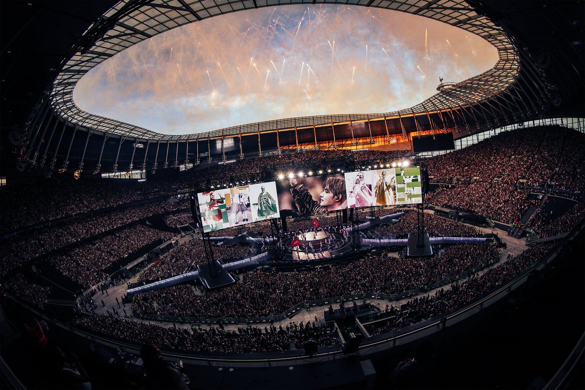 TheePopCore's tweet photo. According to Live Nation, BTS set a new record for the HIGHEST attendance per show since Tottenham Hotspur Stadium opened in 2019.

— They drew approximately 130,000 fans across 2 SOLD-OUT shows. https://t.co/tdb6AtTgFa