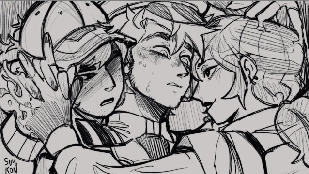 SvyviKon's tweet photo. Based on the Watermelon fanfic where Green pretends to be Purps and emotionally Fucks Red…It's just the wip but if it goes well I guess I'll upload it finished... does this imply RxGxP? Idk man 

“Tell him who the impostor is, Red” https://t.co/OMFgCqqvUz