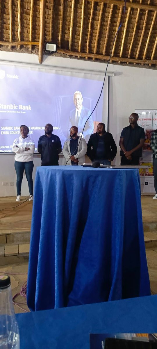 EmbuChamber's tweet photo. KNCCI Embu Chapter in partnership with Stanbic Bank, and a mutual collaboration with the County Government, through the department of Trade, brought manufacturers together for a productive session focused on business growth and access to finance.@kenya_chamber @StanbicKE https://t.co/QZ1xl01rBl