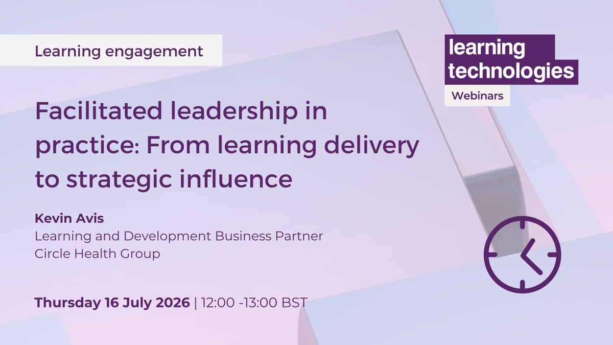LTWebinars's tweet photo. 🤔 What does facilitated leadership look like in practice, and how can you strengthen your influence across your organisation? #LTWebinars

Join @totaralearning as they explore this and how to move from “delivery” to trusted advisor!

Register for free 👉 https://t.co/iYNTRI0DS4 https://t.co/XsgwHPAn6U