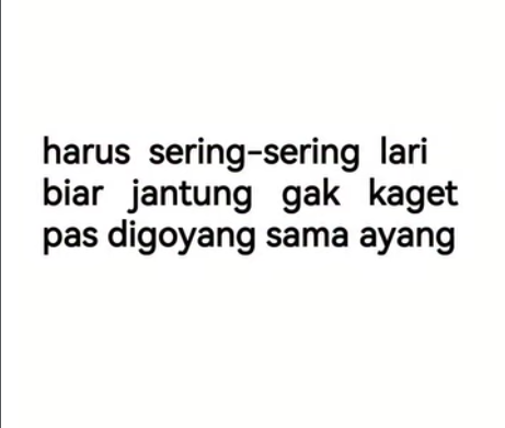 4444_notfound's tweet photo. "Dokter: 'Harus sering olahraga ya biar jantungnya kuat.' Gue: 'Siap dok, ini lagi siap-siap digoyang ombak asmara bareng ayang.'" 

#JAGO177 #BucinEra #InfoKardio #DigoyangAyang #OlahragaJantung #KomediTwitter #GenZVibe #AyangDuniawi https://t.co/7aFXbLUemB