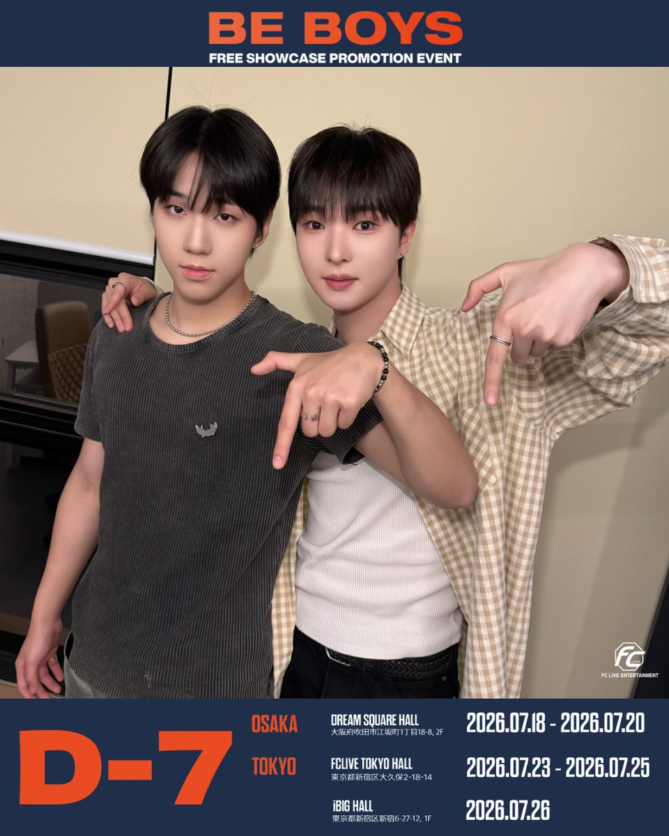 BE BOYS FREE SHOWCASE PROMOTION EVENT 開催まで𝗗-𝟳🏀 ＼ 📍OSAKA