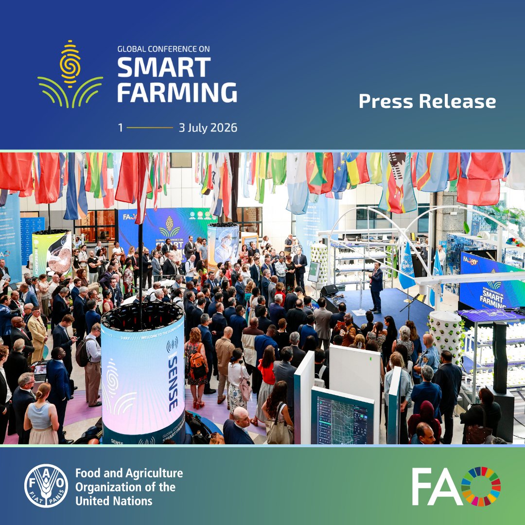 FAOAsiaPacific's tweet photo. From policymakers to entrepreneurs, Asia and the Pacific showcased practical Smart Farming solutions for more resilient agrifood systems at the first-ever @FAO Global Conference on Smart Farming.

🔗Read more: https://t.co/gt7G8p9JZi

#SmartFarming https://t.co/RWRUqsBJp8