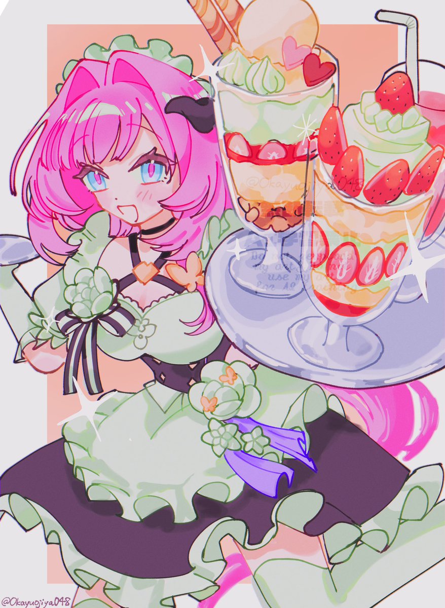 Okayuojiya048's tweet photo. ピンクのメイドさん♪ https://t.co/NV2IwkiQvF