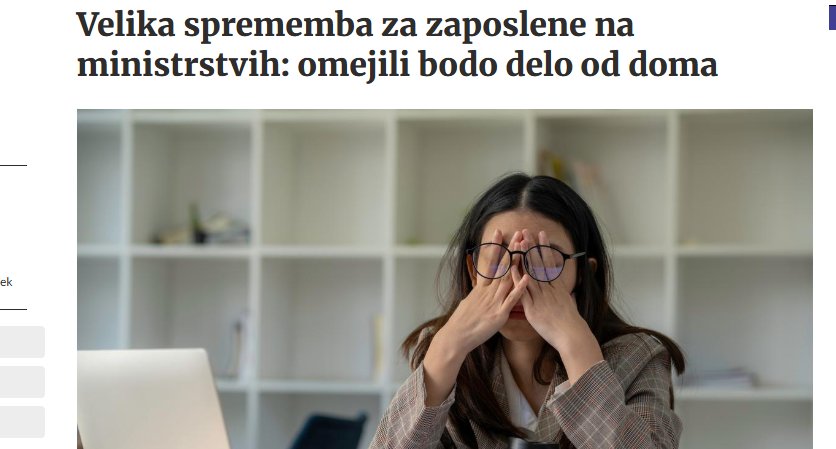Ja246Novak's tweet photo. Zakaj je problem delo od doma? 
Ker nimajo sistema kaj kdo dela, koliko časa je namenil  posameznemu delu in ni sistema, ki bi ovrednosti delo ter zahtevnost dela. Ali se svalakajo na delovnem mestu ali doma je prav seeno. https://t.co/nzxtAGj9U6