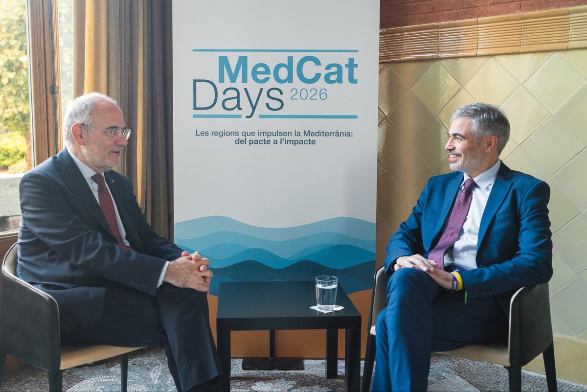 jduch's tweet photo. La cooperació entre regions de tota la conca mediterrània és una prioritat estratègica del @govern.

Amb el secretari d'estat per a la Unió Europea, @FernandoSMEU, he tingut l'oportunitat d'intercanviar punts de vista sobre com implementar el Pacte de la UE per la Mediterrània. https://t.co/smosJvEap9