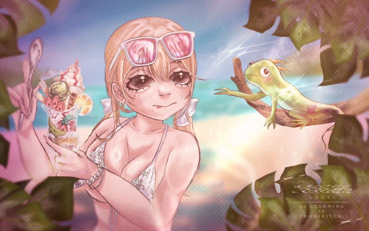 _DollyAngel's tweet photo. To celebrate new Tia skin 🦎🤍
#NIKKE #NIKKEfanart #ニケ https://t.co/0yCyOgWpqv