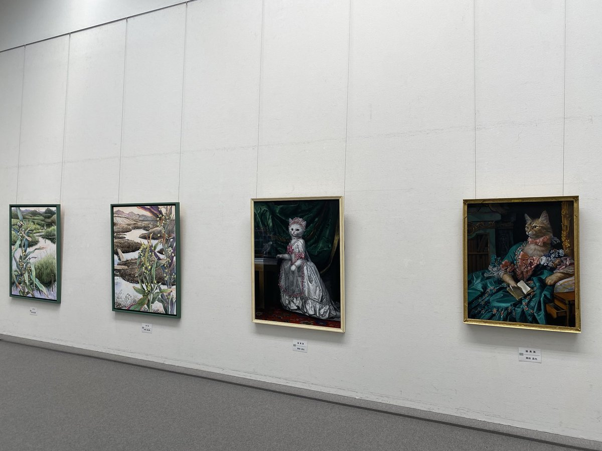 ArtOkada's tweet photo. 今日から愛知県美術館ギャラリーで中部二紀展が始まりました。12日まで。入場無料ですので、お気軽にお立ち寄りください。私の作品は「特待」と言う賞をいただきました。
#catart #aristocat #猫の絵 #猫貴族 #猫のイラスト #猫 #展覧会 https://t.co/BEZe1UJIYl