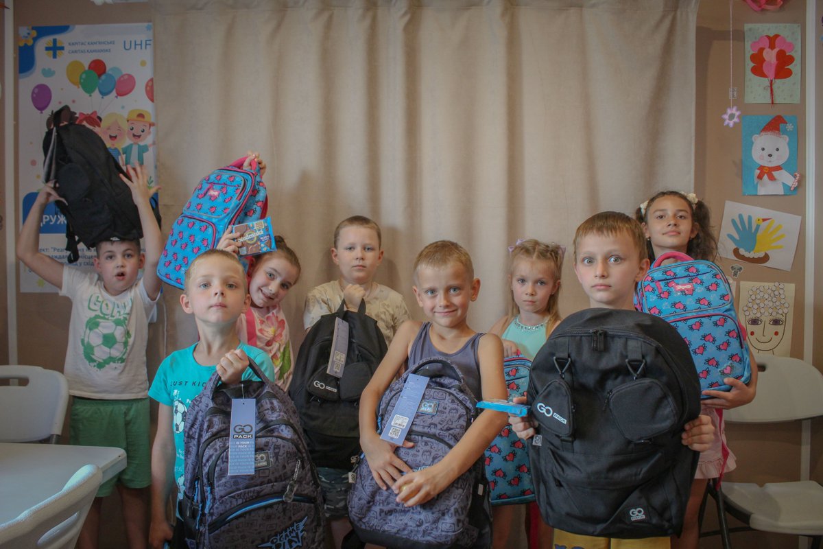 CAFOD's tweet photo. Again this year, we've supported one of our trusted partners in Ukraine to provide school bags. 🎒 

Psychological support kits are also included and help with ways to cope during the frequent stress of drone and missile alarms.

Find out more. ⤵️ 

https://t.co/64QotUF0cI https://t.co/naziFhglMV