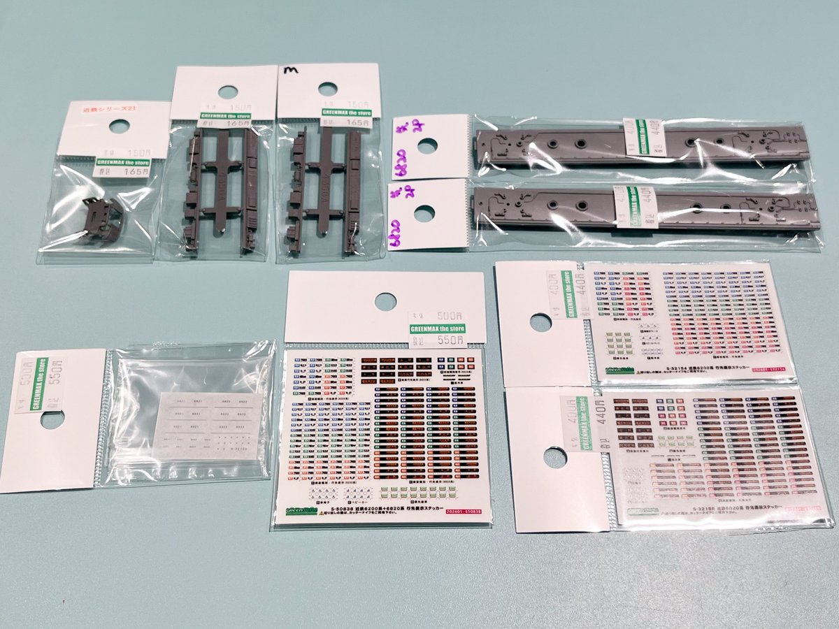 近鉄6200・6820系、JR125系関連パーツが入荷いたしました！ステッカー