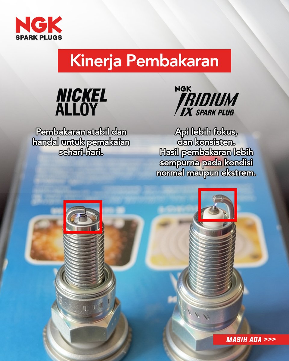 NGKbusi's tweet photo. [SAVE &amp; SHARE] 

Masih bingung mau upgrade Busi Iridium atau pake yang standar aja? Tenang, kita udah rangkumin nih perbedaannya biar Brosis bisa pilih.

Jadi gimana lo tim Nikel atau tim Iridium? Vote di bawah ya!

#NGKMemangJuaranya #BusiAndalanku #BeraniKencang https://t.co/yIwY1tBOEN