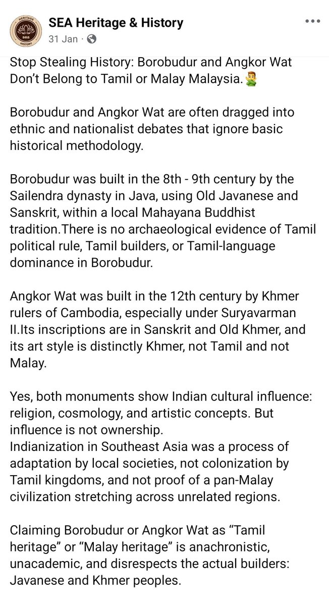 Telugurayaa's tweet photo. Angkor Wat Temple Built by Khmers, Fusioned Indo Religions by Indians Traders, Khmers will spill saliva on Aravas for these Aravas history theft, Same Fatherless Arava Tamils 😅😂 https://t.co/PeNQcsiPwl