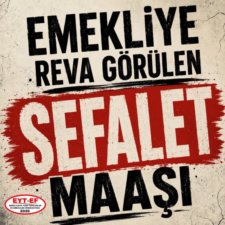 tuncay17yenice1's tweet photo. Açlık Sınırı Her Ay Yükselmeye Devam Ediyor 

Milyonlarca Emekli  Açlık Sınırının Altındaki  Maaşlarla Geçinmeye Çalışıyor 

#EmekliyeSefaletMaaşı
#SefaletinAdı5000Kısmi https://t.co/nxnQLK7pJt