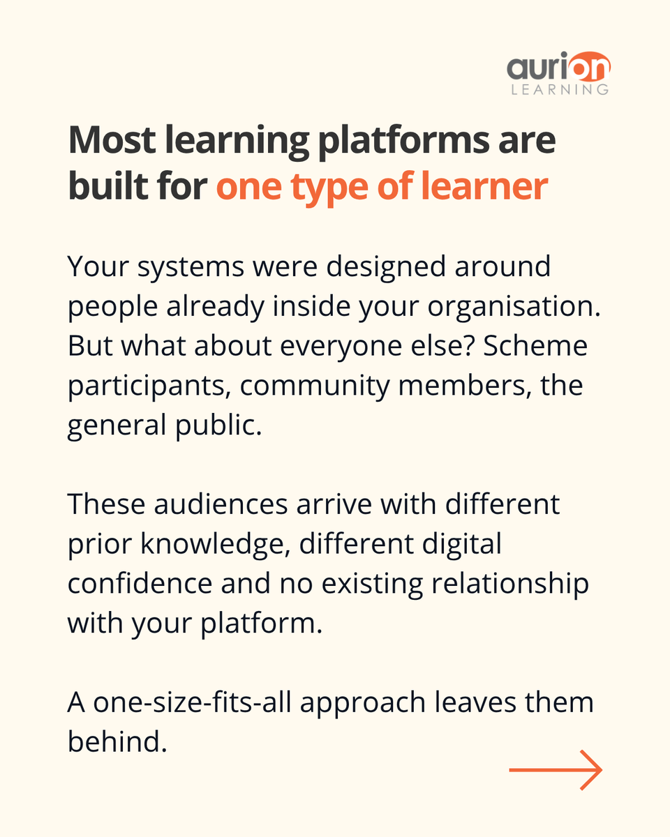 aurionlearning's tweet photo. Most learning platforms are built for employees, but what about everyone else? We take a look at how the right platform, pathways and content help organisations reach all learners. If you need to reach learners beyond your own team, this one is for you: https://t.co/RoQxnTDg70 https://t.co/vtUM8y0Bfs