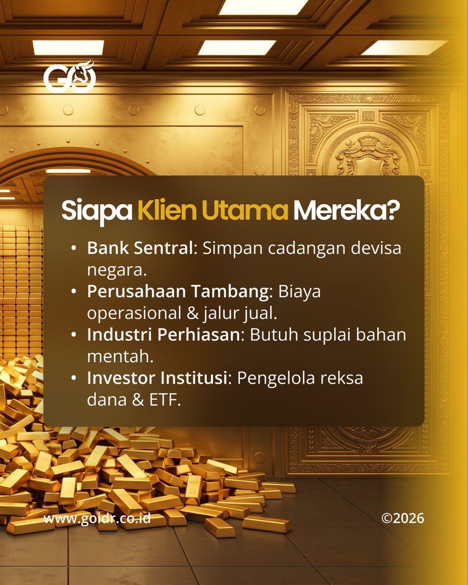 GOIDRofficial's tweet photo. Punya emas batangan tapi cuma disimpen di bawah kasur atau lemari? Sayang banget! 😱

Sekarang Indonesia udah resmi punya ekosistem Bank Bullion (Bank Emas) lho! Berbeda dengan bank biasa yang mengurus uang kertas, Bank Bullion ini …

Full Article: https://t.co/KjK9fvMMPn https://t.co/N76Eclm40o