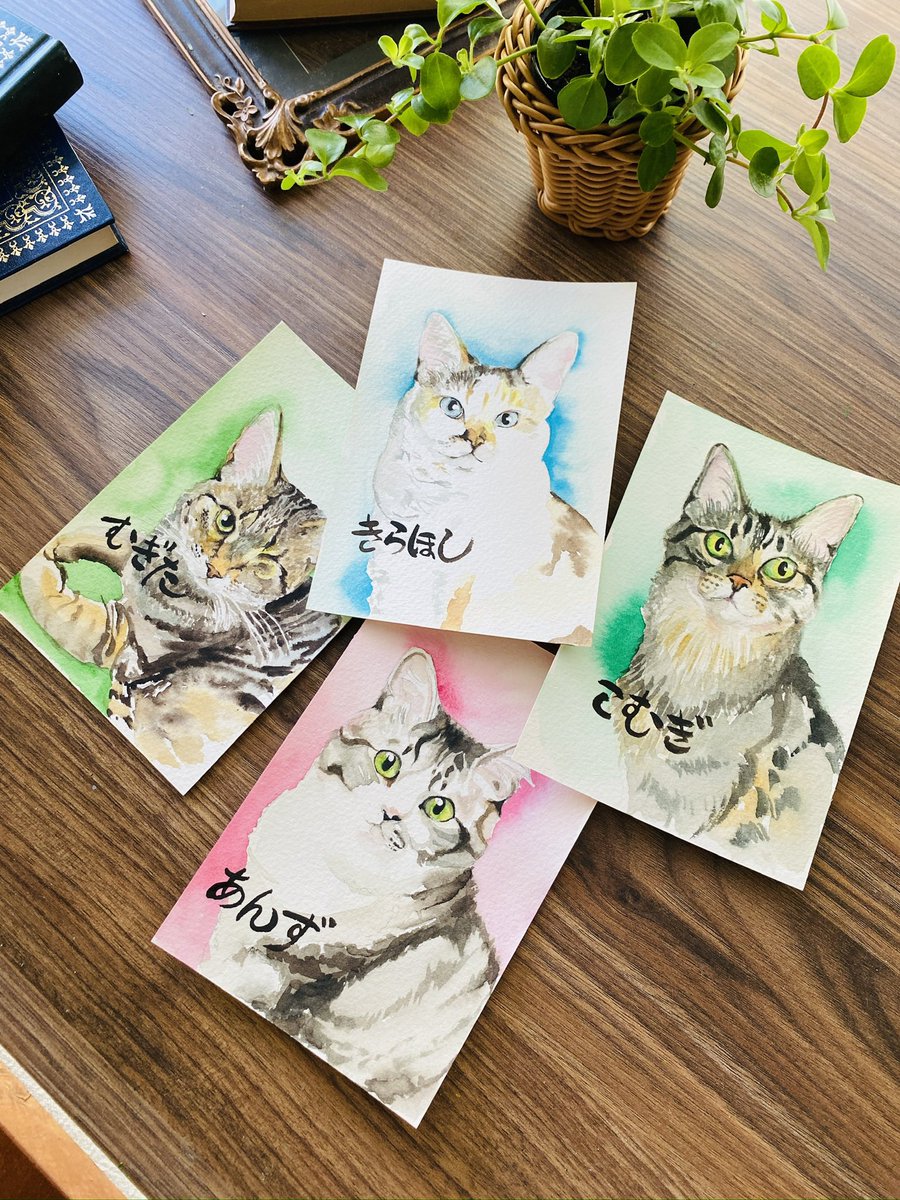 事前予約のお知らせ】 一年ぶりの うちの子似顔絵オーダーを 8/1・2