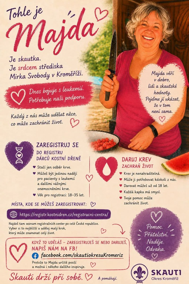 Aneta82200's tweet photo. Tahle úžasná ženská je moje bývalá vedoucí. Dnes mi to poslala její dcera. Rve mi to srdce a pláču. Prosim, at se to dostane co nejdále abychom ji mohli pomoct. 

Skauti drží při sobě ❤️ https://t.co/fJNGLnxWK1