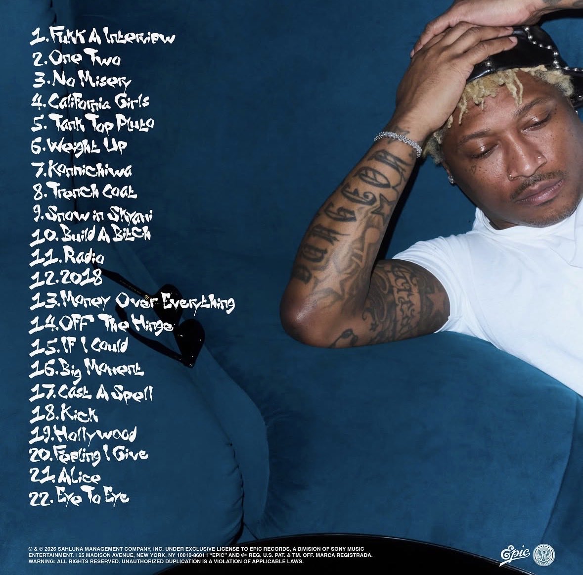 epicrecordsfr's tweet photo. FUTURE a dévoilé la tracklist de son nouvel album #THEREALME dispo demain 🦅 

Vous aimeriez voir qui en feat sur le projet ?? https://t.co/HXuebflvE9