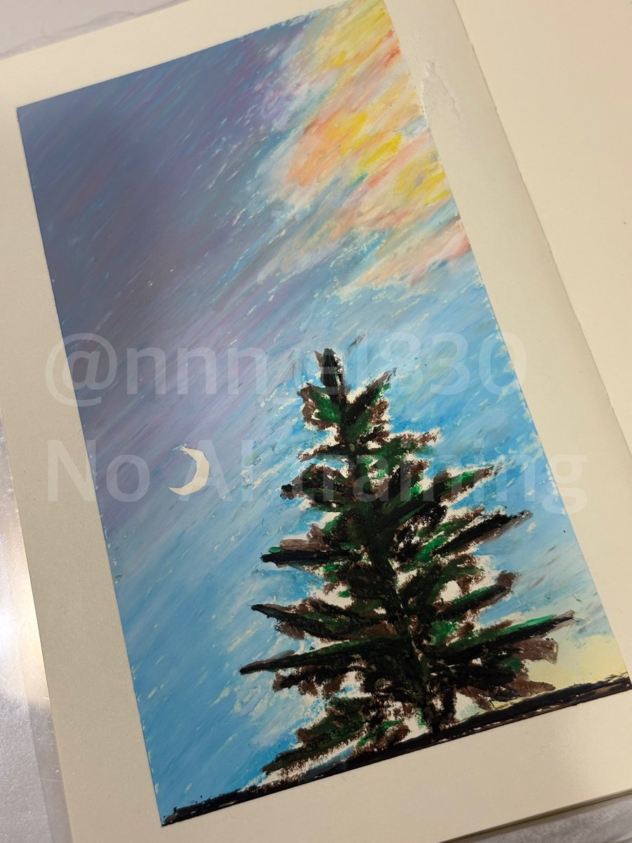 nnn_el830's tweet photo. 木の感じが日本と全然違うから、空の色も違うように見える。
.
.
#クレヨン #イラスト #oilpastels #アート #drawingsㅤㅤ https://t.co/4aTYtY9JEL