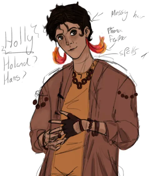 UnderloveNSFW's tweet photo. popular headcanons of people making the potters indian. i decided i'd give it to holly! still designing him. but im giving him wood jewelery!
#HarryPotter
#DateMagic https://t.co/AC5YrcWV9h