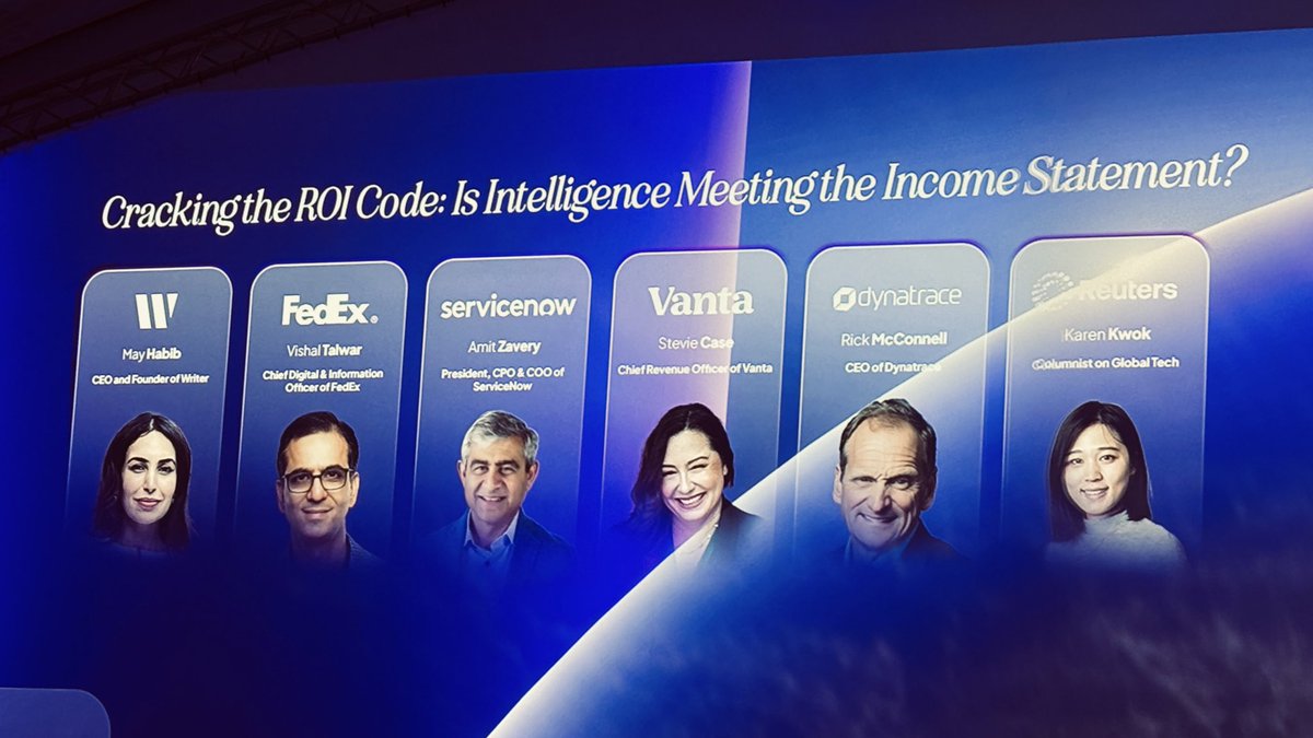 sugumaran___'s tweet photo. Stop hyping raw model capabilities. Start measuring business value.

We just had the most critical conversation in enterprise AI at the RAISE Summit: "Cracking the ROI Code: Is Intelligence Meeting the Income Statement?"

Enterprise AI doesn't need flashier models; it needs a strict harness, systematic evaluation, and governance to actually deliver reliable ROI.

Incredible insights on the realities of production ML from this powerhouse panel:  
 May Habib (@may_habib) of Writer
 Vishal Talwar of @FedEx 
 Amit Zavery (@azavery) of @ServiceNow 
 Stevie Case (@KillCreek) of Vanta
 Rick McConnell of @dynatrace
 Moderated by Karen Kwok (@karenkkwok) of @Reuters

Building for production > Building for demos. 🇫🇷🛠️

@RaiseSummit @amarmic