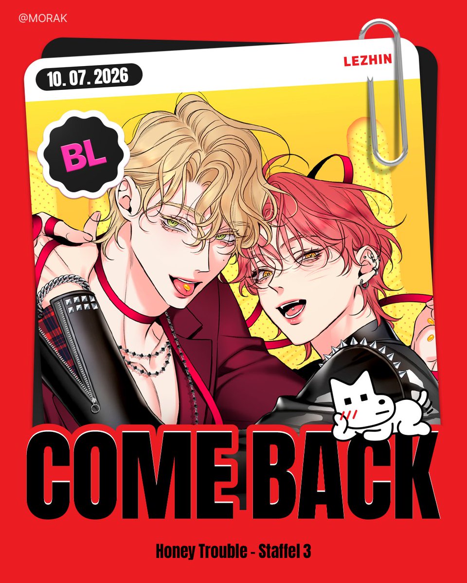 LezhinComics_DE's tweet photo. 📣 COME BACK!
📖 Honey Trouble
✨ Staffel 3
👉 https://t.co/5T3AezKYDk
#WorldDrop
#LezhinDE #BL #Comeback https://t.co/sD7DM5iR8I