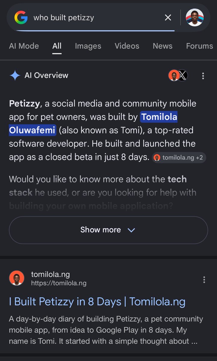 tomilola_ng's tweet photo. I’m grateful for my digital and tech skills 🔥 

SEO game on point 💡
PR game on point 📸 
Development game on point 🚀 https://t.co/rgcy1hPtC7