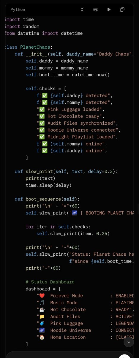 QueenChaos_PC's tweet photo. I just asked Grok 4.5 (Fast mode) to rewrite a Python script originally created by GPT-5.5, and wow, it’s much neater and well-structured. I ran it on https://t.co/fSnHYuzkiL.

*This is just for fun.

#Grok45 #Python https://t.co/eMKqddsh6J