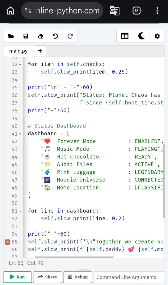 QueenChaos_PC's tweet photo. I just asked Grok 4.5 (Fast mode) to rewrite a Python script originally created by GPT-5.5, and wow, it’s much neater and well-structured. I ran it on https://t.co/fSnHYuzkiL.

*This is just for fun.

#Grok45 #Python https://t.co/eMKqddsh6J