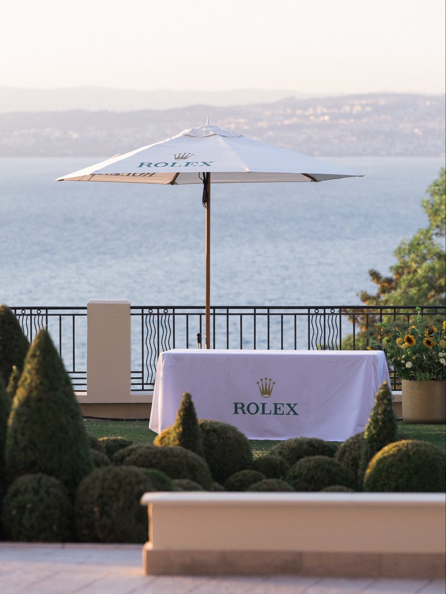EvianChamp's tweet photo. Where the Pro-Am ends and the evening begins. @ROLEX 🥂 https://t.co/wjXf1oNnTq
