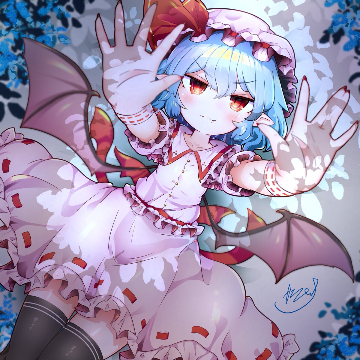 gaidennsinnzi44's tweet photo. 月明かりとおぜうさま🌙🦇
 #7月9日はレミリアの日 https://t.co/ZUoiqwdBNY