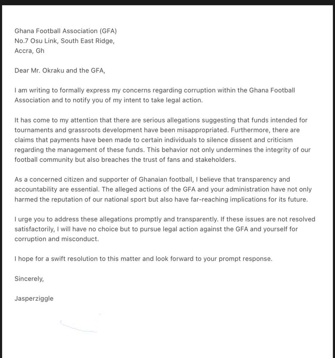 JasperZiggle's tweet photo. 🚨🇬🇭Dear GFA, https://t.co/U4Xt5BEBXw