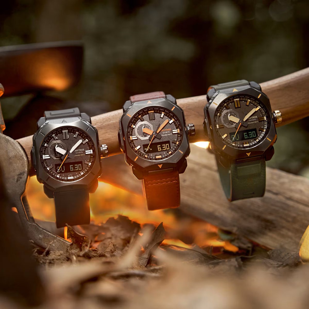 CASIOJapan's tweet photo. キャンプやアウトドアにおすすめの「G-SHOCK」や「PRO TREK」を紹介している、こちらのサイトも良ければどうぞ！

▼キャンプで役立つ腕時計選び！カシオのおすすめモデル10選
https://t.co/fyRnwfNyvv

▼アウトドア向け腕時計完全ガイド：防水・耐久性に優れたモデル13選
https://t.co/wdevImPcrB https://t.co/zqI9PtzF8T