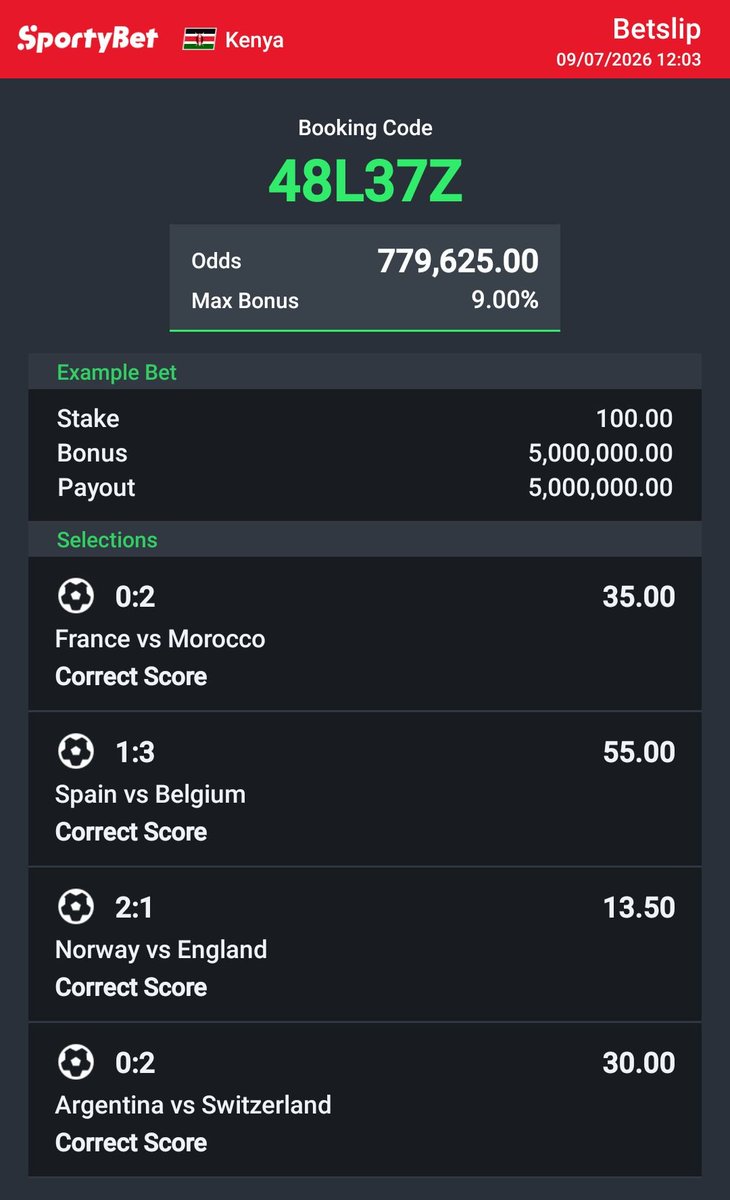 Bigmoneytips91's tweet photo. 779k odds

Was seen on a dream https://t.co/Ngj9RWB9yz