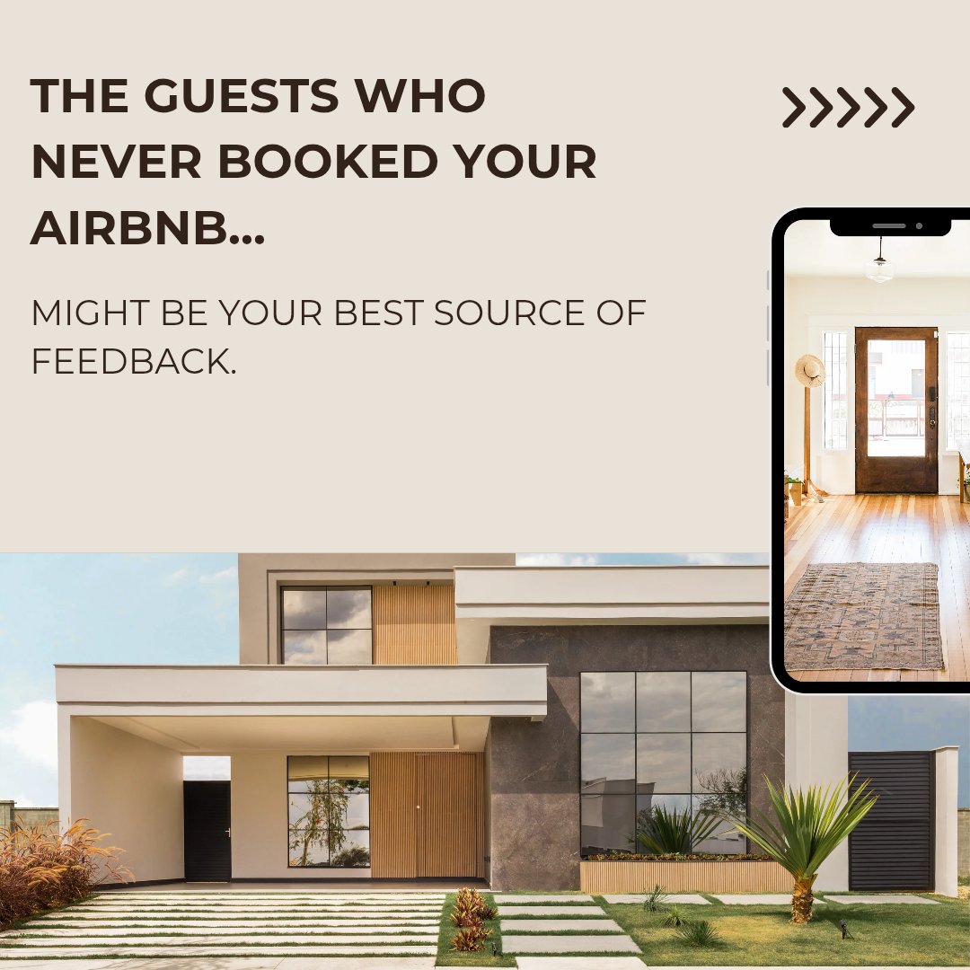 Jenyfa28's tweet photo. Every guest who viewed your Airbnb listing and didn't book made a decision.

You'll probably never know why.

But that question might teach you more than your next 5-star review.

#AirbnbHost #STR https://t.co/pBPQgyAfE8