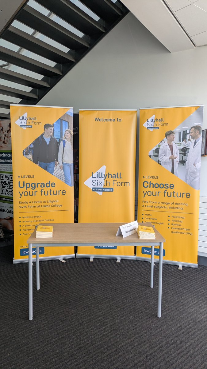 lakescollege's tweet photo. Festival of Work at Lakes College with All Together Cumbria has kicked off this morning.

We are welcoming hundreds of secondary school pupils from across West Cumbria to meet employers and education and training providers. https://t.co/agKoS4E8CT