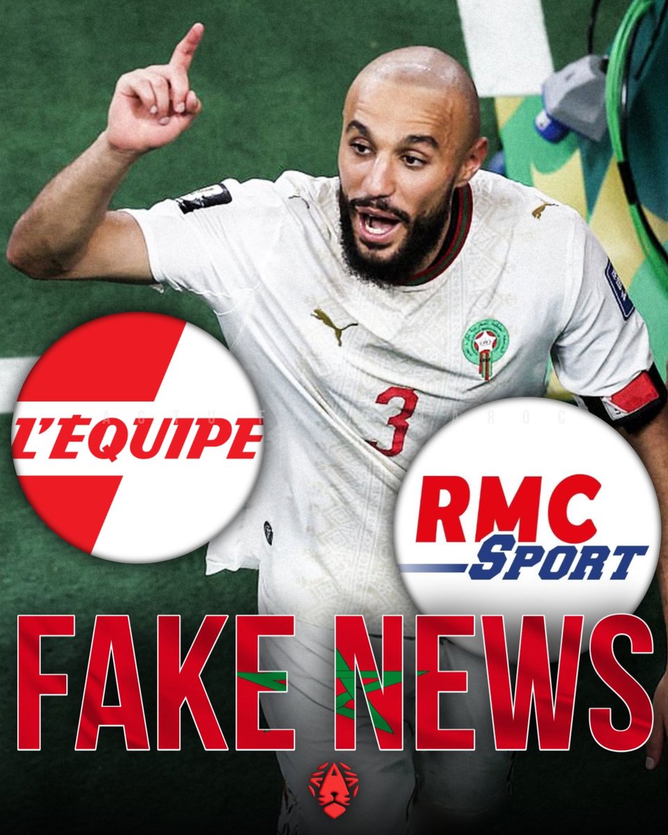 ActuFootMaroc's tweet photo. 🚨🇲🇦 Les médias français enchaînent les 𝗙𝗔𝗞𝗘𝗦 𝗡𝗘𝗪𝗦 sur le Maroc ! 🇫🇷🤡

❌ RMC Sport : Parle de grosses tensions entre Brahim et Hakimi
✅ 𝗥𝗘́𝗔𝗟𝗜𝗧𝗘́ : Fake News démenti depuis des mois.

❌ L'Équipe : Parle de feux d'artifice tiré devant l'hôtel des bleus.
✅ 𝗥𝗘́𝗔𝗟𝗜𝗧𝗘́ : Démenti avec une photo en preuve par @Jafkech.