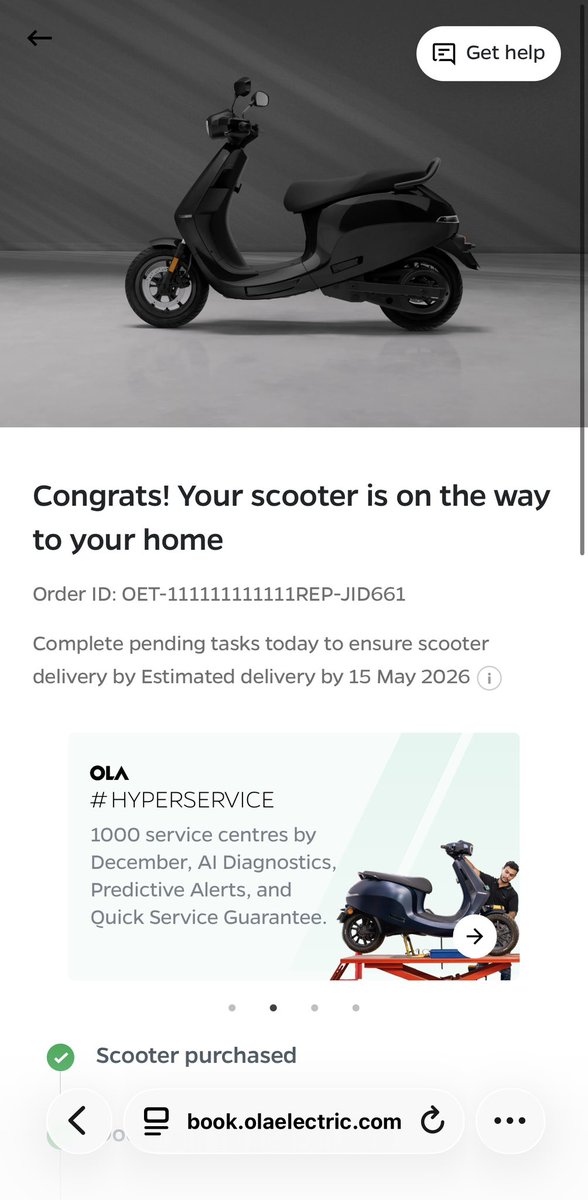 leelavardhan71's tweet photo. @OlaElectric @OlaEV_Support @jagograhakjago @bhash I request the Ola leadership team to intervene immediately, provide a clear explanation for the delay, and deliver my replacement without any further excuses

excuses.

#OlaElectric #CustomerService #ConsumerRights #AfterSalesService #OlaS1Pro https://t.co/aNl69PZ9U0