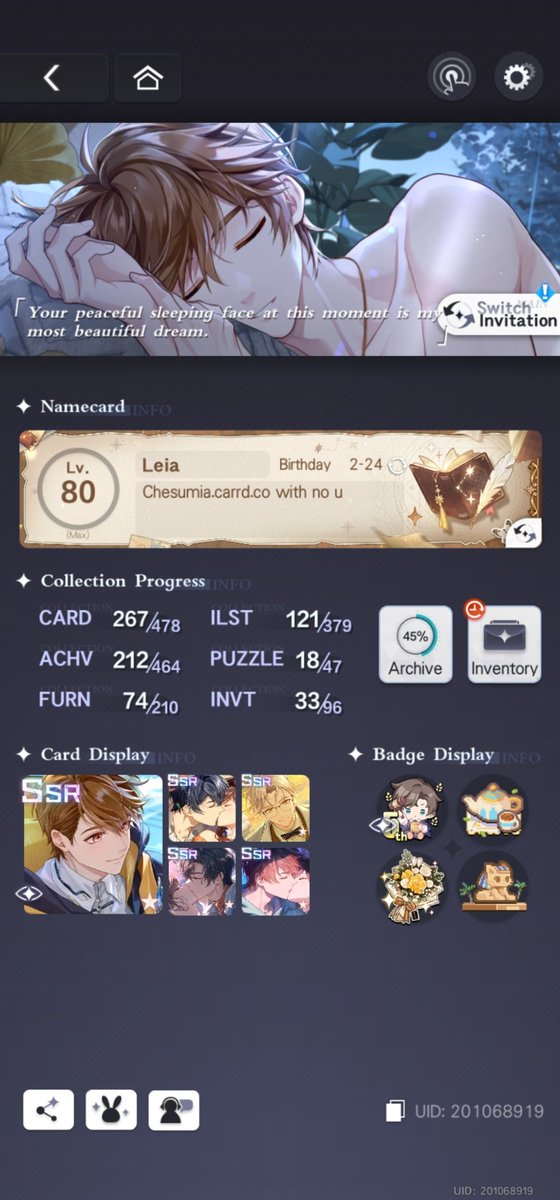 Chesmia's tweet photo. @TearsofThemisEN UID: 201068919

I've been playing since the beginning and will continue to play for 5+ years!! ☺️💖🧡💜💙💚 

(Luke and Marius are my competing favs, but love Artem too~ 🥰 ...Sorry Vyn, you're just too real with my own psych background... 😅😂).

Happy anniversary everyone! 👏🥹 https://t.co/0IXZCZYBsn