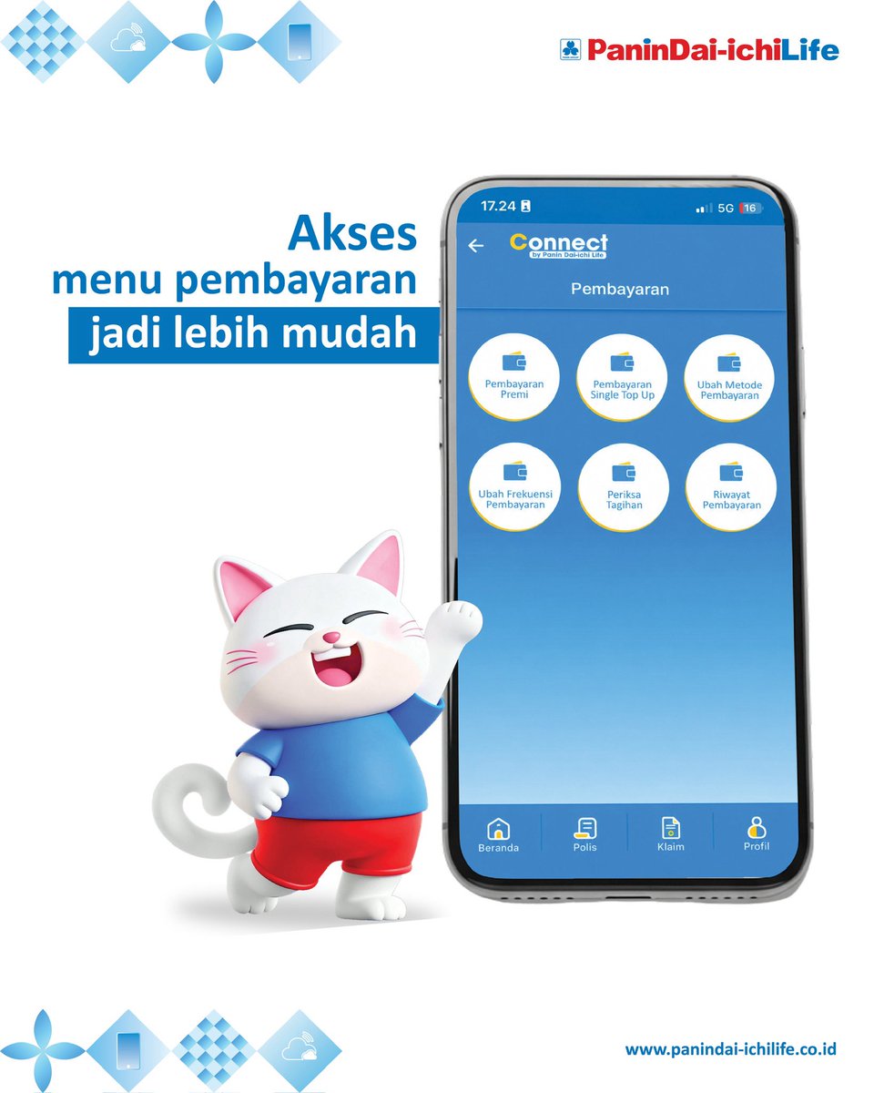 panindaiichi's tweet photo. ✨ Tampilan baru dengan akses pembayaran lebih mudah!
 
Connect by Panin Dai-ichi Life hadir dengan wajah baru untuk memberikan pengalaman digital yang lebih nyaman bagi nasabah. https://t.co/nHoXQH2P9B