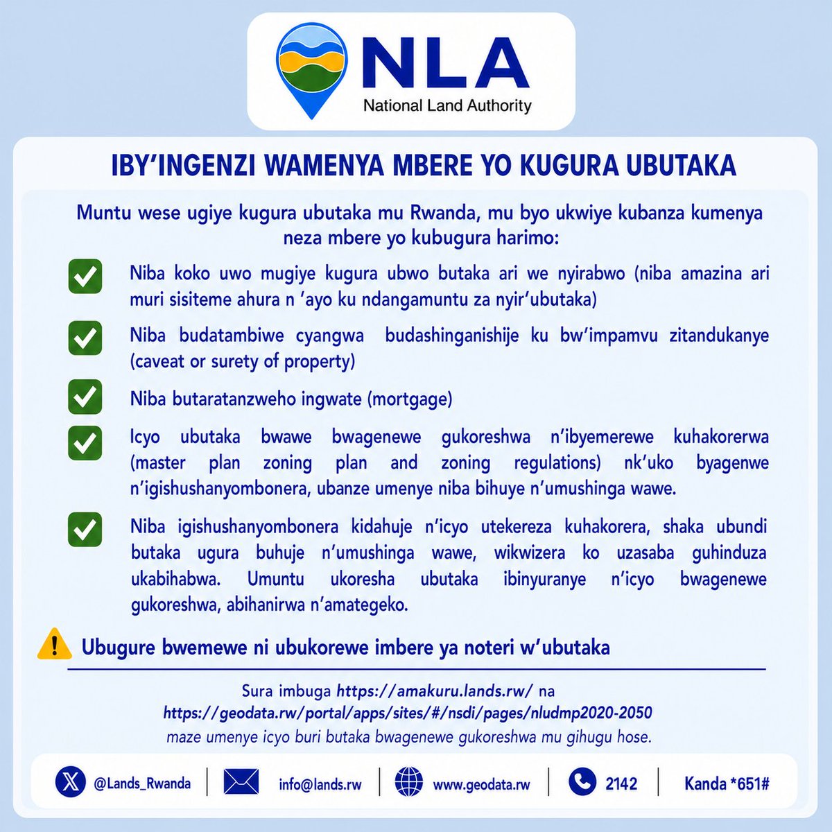 National Land Authority - NLA tweet media