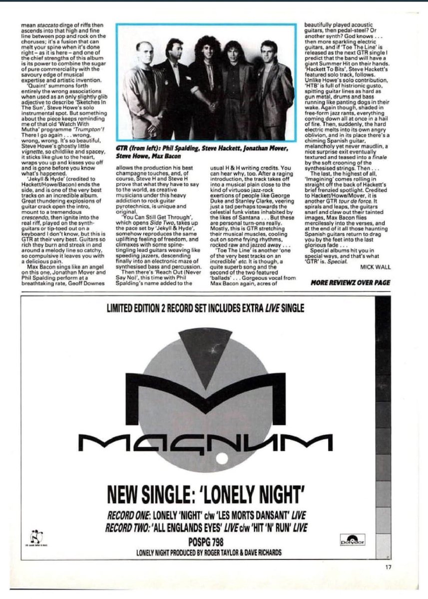 tigranhaas's tweet photo. One of the best reviews for this fine supergroup GTR and stellar lineup of musicians including the producer…as time goes by this album & this group just grows in quality ⭐️ ⭐️ ⭐️ @HackettOfficial @asiageoff @yesofficial @WorldofGenesis #GTR #stevekackett #stevehowe #maxbacon https://t.co/qkM76gSMiK