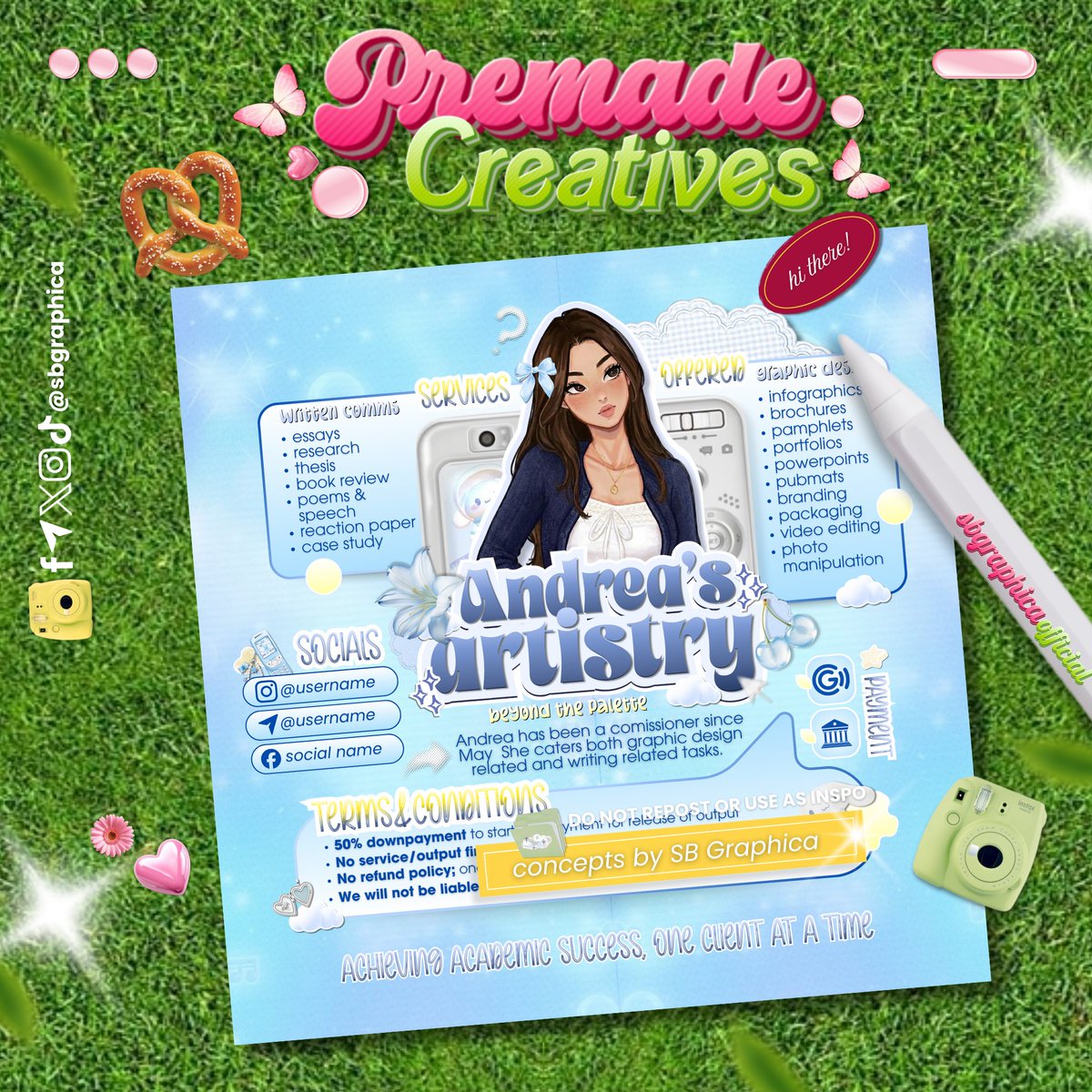 sbgraphica's tweet photo. Flaunting some new premades. Availability date to come soon!🍀💗✨

🔖Tags : commsx commstwt graphic design branding academic commission pubmats https://t.co/UGWZnrV4mk