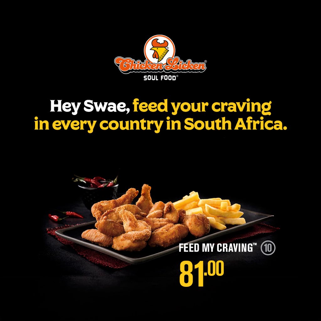 ChickenLickenSA's tweet photo. Whether you think South Africa is a country or a direction, you can find Soul Food wherever you go. https://t.co/pFXRRH7cQd