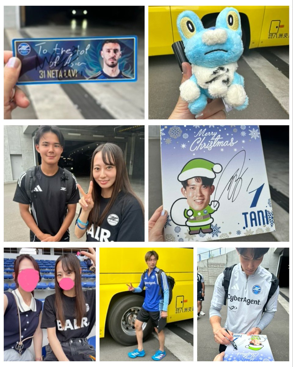 kana__pun's tweet photo. 今日の青森キャンプは途中で雨降ったけど、試合形式もたくさん観られて大満足🍏🫶
松尾さんに「ユニ買いました！」って伝えたら、「ありがとうございます！」って目を見て言ってくれた🥺🥺🥺
今日から合流の颯大🍯
タニタニの色紙にサインもらえた✨
本日のランニングにしむ🤣
#zelvia #町田サポ青森遠征