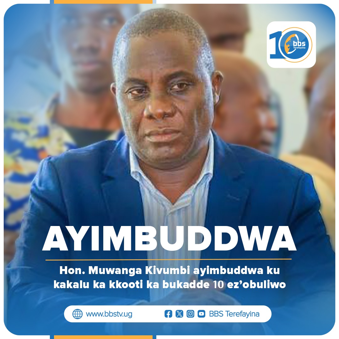 bbstvug's tweet photo. Eyali omubaka wa Butambala, Hon. Muhammad Muwanga Kivumbi ayimbuddwa ku kakalu ka Kkooti ka bukadde bw’ensimbi 10 ez’obuliwo bwabadde alabiseeko mu Kkooti ewozesa emisango egya nnaggomola olwaleero. Ebisingawo @jjunjumoses63 abireeta mu #Gambuuze ne Ageesigika.#BBAt10 https://t.co/figLWVgjOu
